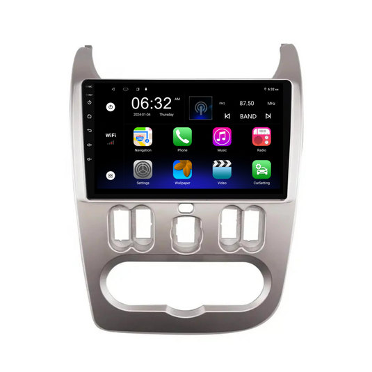 Renault Logan (2010-2013) Plug & Play Head Unit Upgrade Kit: Car Radio with Wireless & Wired Apple CarPlay & Android Auto