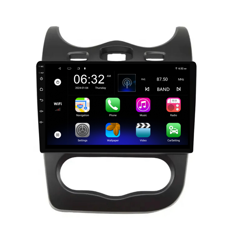 Load image into Gallery viewer, Renault Sandero (2013-2014) Plug &amp; Play Head Unit Upgrade Kit: Car Radio with Wireless &amp; Wired Apple CarPlay &amp; Android Auto
