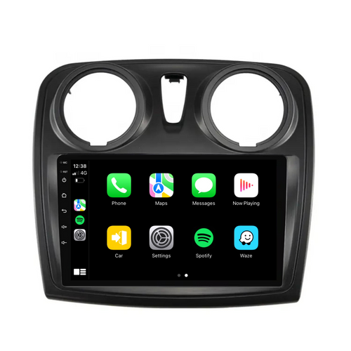 Renault Sandero (2014-2017) Plug & Play Head Unit Upgrade Kit: Car Radio with Wireless & Wired Apple CarPlay & Android Auto