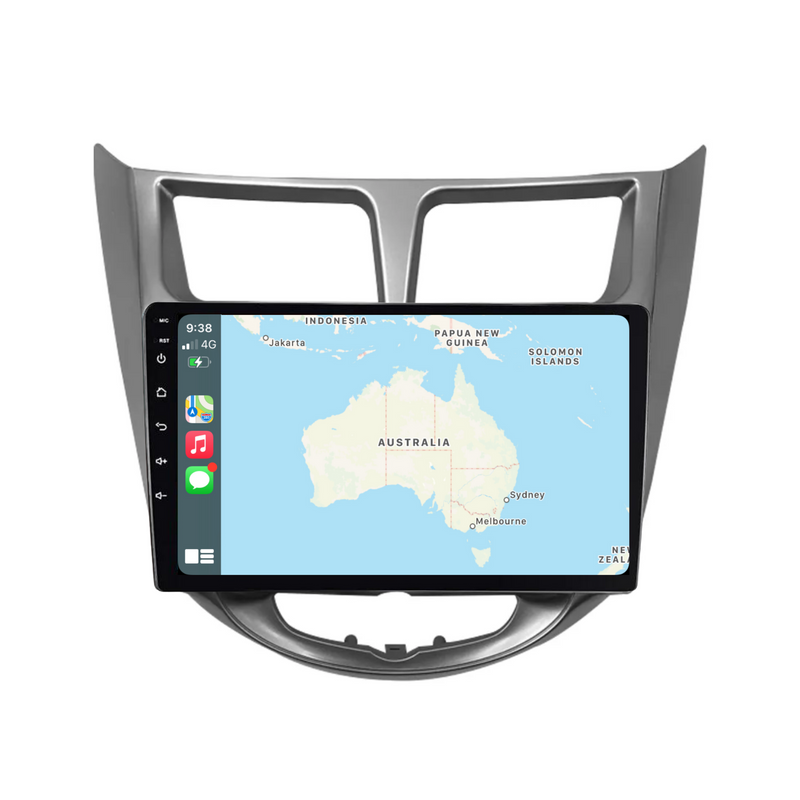 Load image into Gallery viewer, Hyundai Solaris/Accent AUTO AC (2010-2016) Plug &amp; Play Head Unit Upgrade Kit: Car Radio with Wireless &amp; Wired Apple CarPlay &amp; Android Auto
