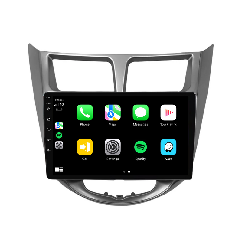 Load image into Gallery viewer, Hyundai Solaris/Accent AUTO AC (2010-2016) Plug &amp; Play Head Unit Upgrade Kit: Car Radio with Wireless &amp; Wired Apple CarPlay &amp; Android Auto
