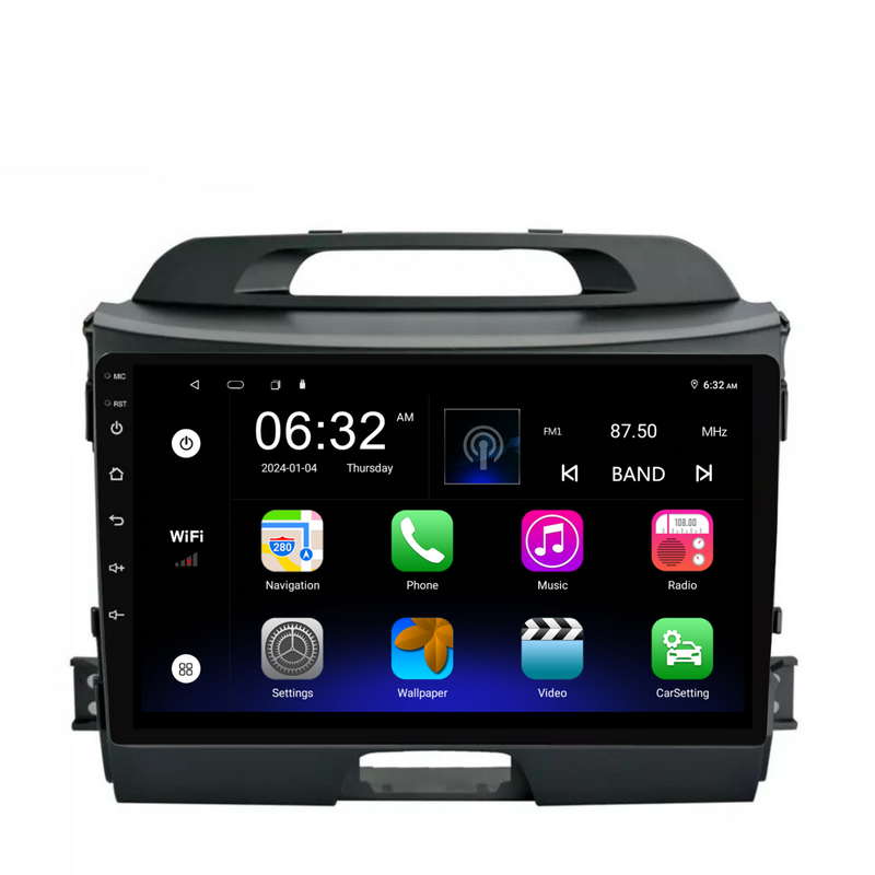 Load image into Gallery viewer, Kia Sportage (2011-2017) Plug &amp; Play Head Unit Upgrade Kit: Car Radio with Wireless &amp; Wired Apple CarPlay &amp; Android Auto
