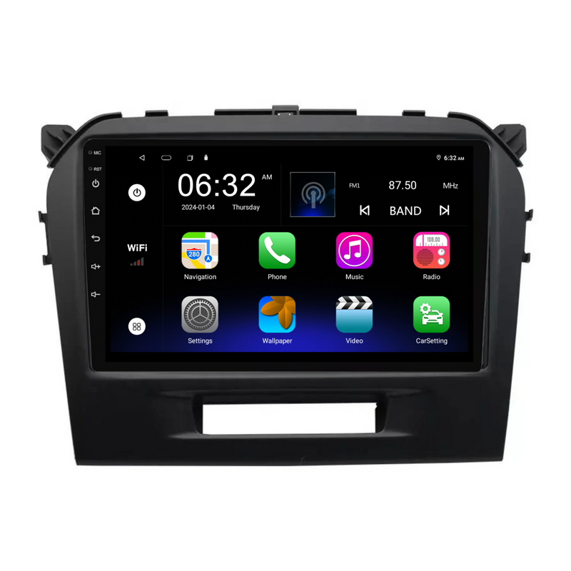 Load image into Gallery viewer, Suzuki Vitara BLACK (2014-2020) Plug &amp; Play Head Unit Upgrade Kit: Car Radio with Wireless &amp; Wired Apple CarPlay &amp; Android Auto
