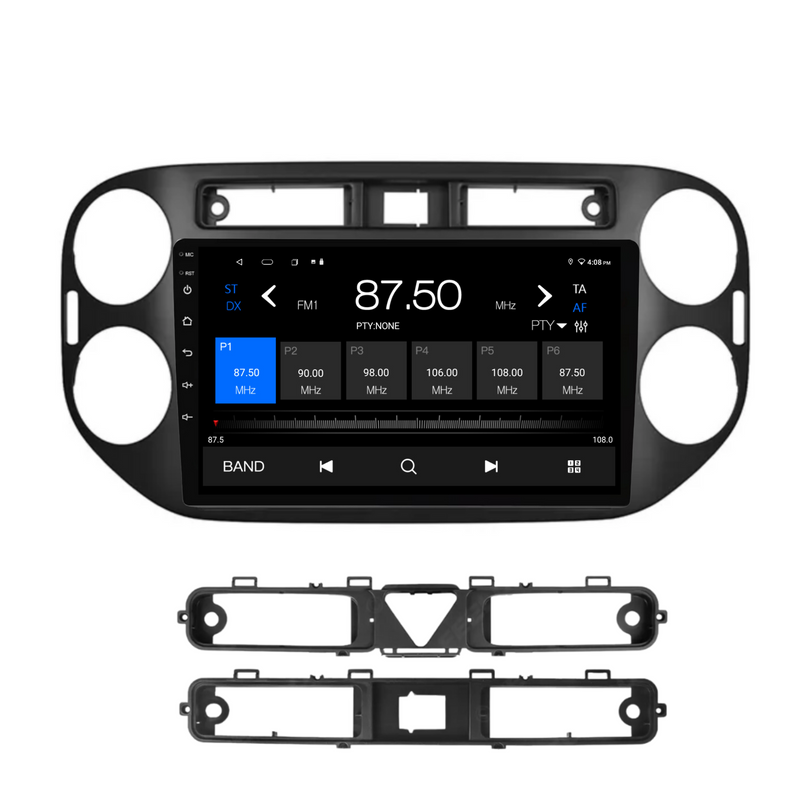 Load image into Gallery viewer, Volkswagen Tiguan BLACK (2010-2016) Plug &amp; Play Head Unit Upgrade Kit: Car Radio with Wireless &amp; Wired Apple CarPlay &amp; Android Auto
