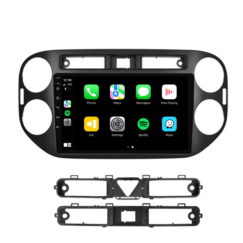 Load image into Gallery viewer, Volkswagen Tiguan BLACK (2010-2016) Plug &amp; Play Head Unit Upgrade Kit: Car Radio with Wireless &amp; Wired Apple CarPlay &amp; Android Auto
