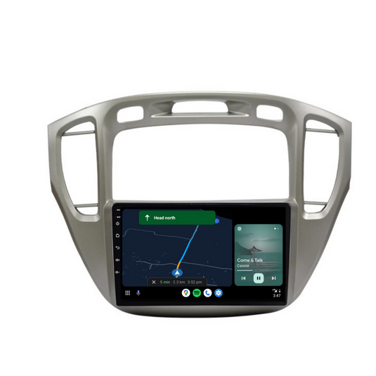 Toyota Kluger (2001-2007) Plug & Play Head Unit Upgrade Kit: Car Radio with Wireless & Wired Apple CarPlay & Android Auto