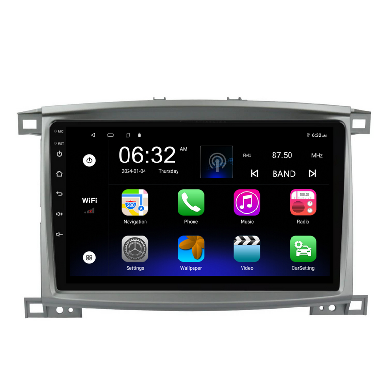 Load image into Gallery viewer, Toyota Landcruiser 100 Series SAHARA 10&quot; (2002-2007) Plug &amp; Play Head Unit Upgrade Kit: Car Radio with Wireless &amp; Wired Apple CarPlay &amp; Android Auto
