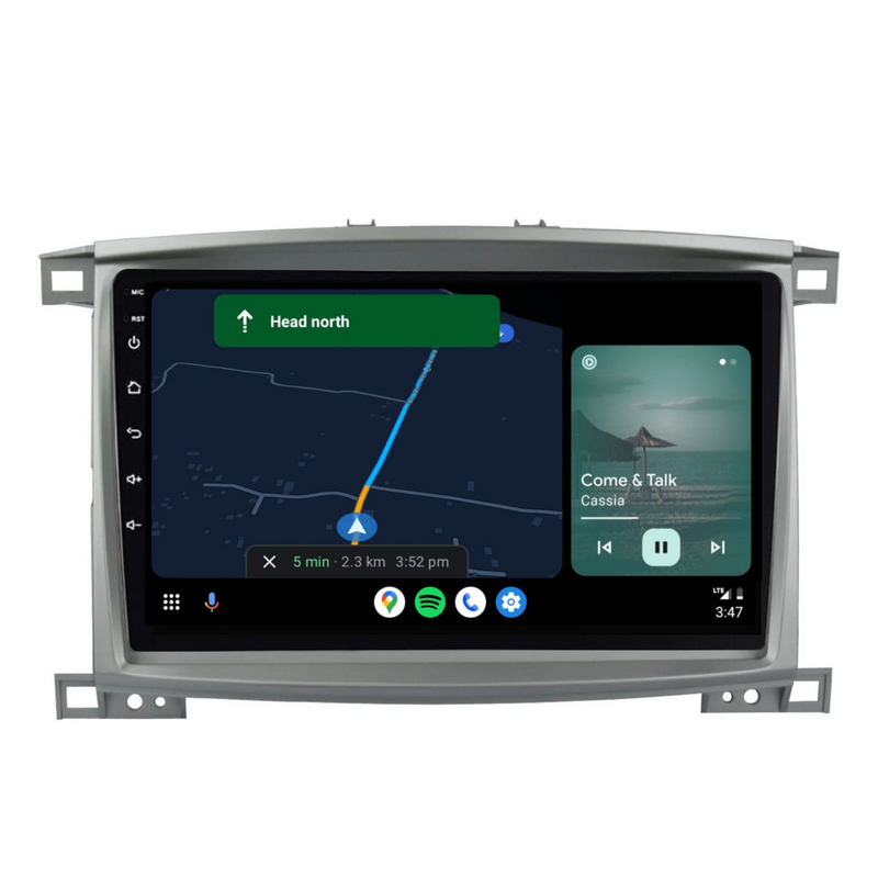 Load image into Gallery viewer, Toyota Landcruiser 100 Series SAHARA 10&quot; (2002-2007) Plug &amp; Play Head Unit Upgrade Kit: Car Radio with Wireless &amp; Wired Apple CarPlay &amp; Android Auto
