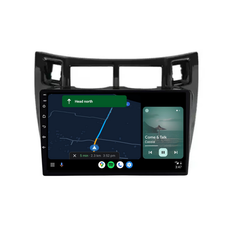 Load image into Gallery viewer, Toyota Yaris (2005-2011 Black) - Plug &amp; Play Head Unit Upgrade Kit: Car Radio with Wireless &amp; Wired Apple CarPlay &amp; Android Auto
