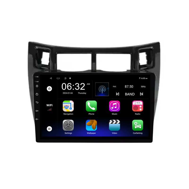 Load image into Gallery viewer, Toyota Yaris (2005-2011 Black) - Plug &amp; Play Head Unit Upgrade Kit: Car Radio with Wireless &amp; Wired Apple CarPlay &amp; Android Auto
