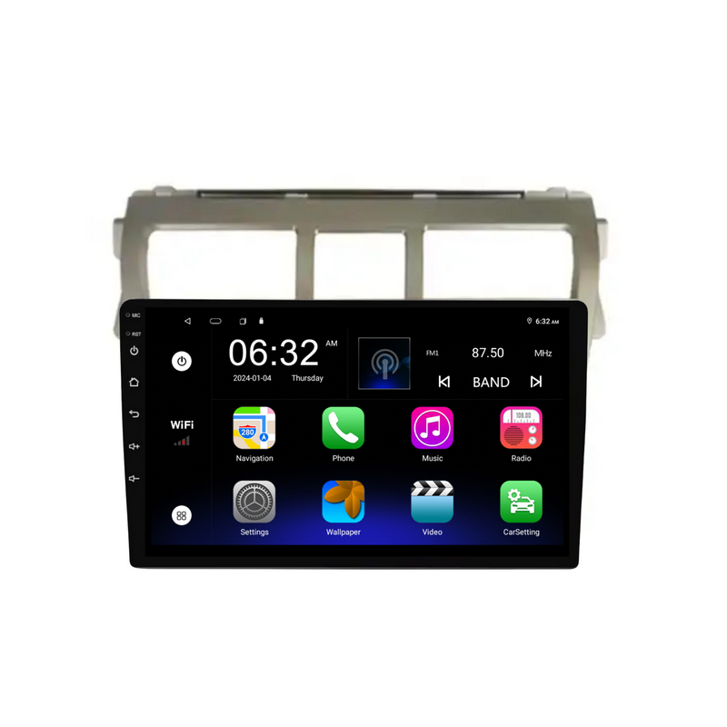 Load image into Gallery viewer, Toyota Yaris (2008-2012 Silver) - Plug &amp; Play Head Unit Upgrade Kit: Car Radio with Wireless &amp; Wired Apple CarPlay &amp; Android Auto
