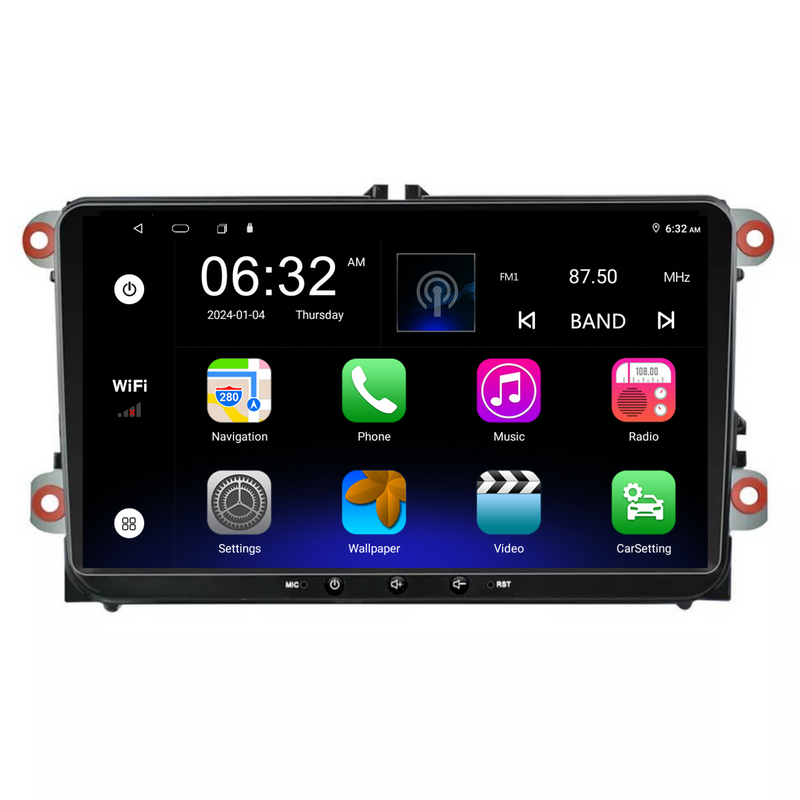 Load image into Gallery viewer, Volkswagen Universal Head Unit (Plug &amp; Play) - Wireless CarPlay / Android Auto Car Radio Upgrade Kit
