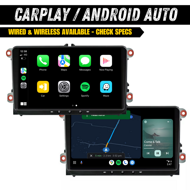 Load image into Gallery viewer, Volkswagen Universal Head Unit (Plug &amp; Play) - Wireless CarPlay / Android Auto Car Radio Upgrade Kit
