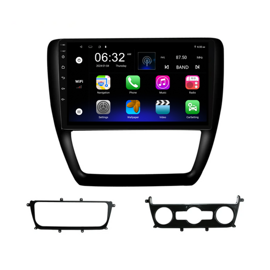 Volkswagen Jetta / Sagitar (2012-2018) Plug & Play Head Unit Upgrade Kit: Car Radio with Wireless & Wired Apple CarPlay & Android Auto