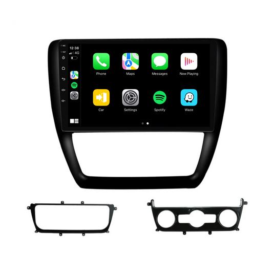 Volkswagen Jetta / Sagitar (2012-2018) Plug & Play Head Unit Upgrade Kit: Car Radio with Wireless & Wired Apple CarPlay & Android Auto