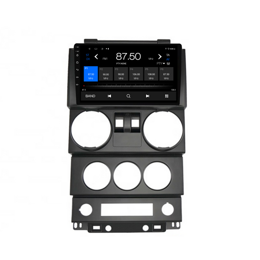 Jeep Wrangler 2 Door (2008-2010) Plug & Play Head Unit Upgrade Kit: Car Radio with Wireless & Wired Apple CarPlay & Android Auto