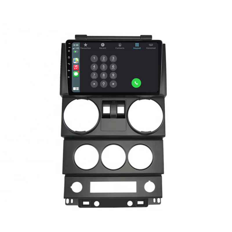 Load image into Gallery viewer, Jeep Wrangler 2 Door (2008-2010) Plug &amp; Play Head Unit Upgrade Kit: Car Radio with Wireless &amp; Wired Apple CarPlay &amp; Android Auto
