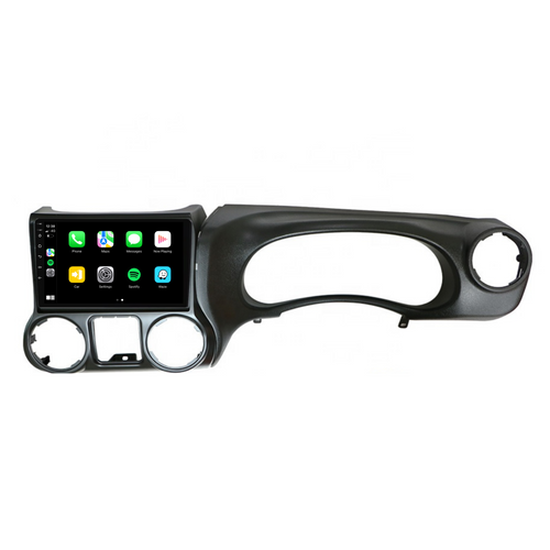 Jeep Wrangler (2011-2014) Plug & Play Head Unit Upgrade Kit: Car Radio with Wireless & Wired Apple CarPlay & Android Auto