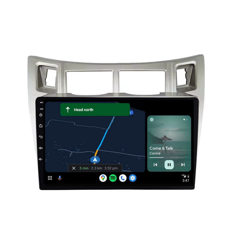 Load image into Gallery viewer, Toyota Yaris (2005-2011 Silver) - Plug &amp; Play Head Unit Upgrade Kit: Car Radio with Wireless &amp; Wired Apple CarPlay &amp; Android Auto
