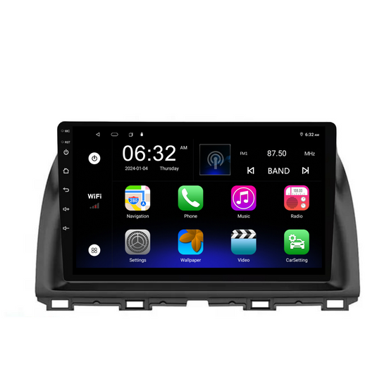 Mazda CX-5 (2012-2015) Plug & Play Head Unit Upgrade Kit: Car Radio with Wireless & Wired Apple CarPlay & Android Auto