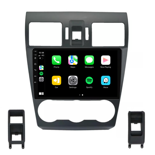 Subaru Forester/Impreza/XV/WRX (2012-2015) Plug & Play Head Unit Upgrade Kit: Car Radio with Wireless & Wired Apple CarPlay & Android Auto