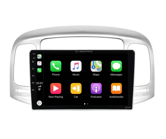 Hyundai Accent (2008-2011) Plug & Play Head Unit Upgrade Kit: Car Radio with Wireless & Wired Apple CarPlay & Android Auto