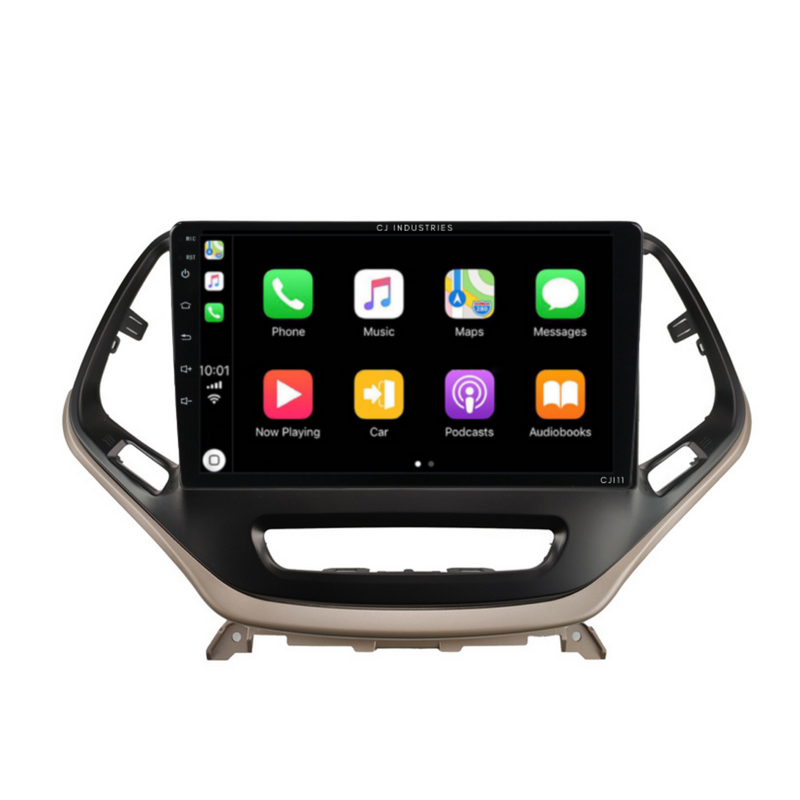Load image into Gallery viewer, Jeep Cherokee (2015-2019) Plug &amp; Play Head Unit Upgrade Kit: Car Radio with Wireless &amp; Wired Apple CarPlay &amp; Android Auto
