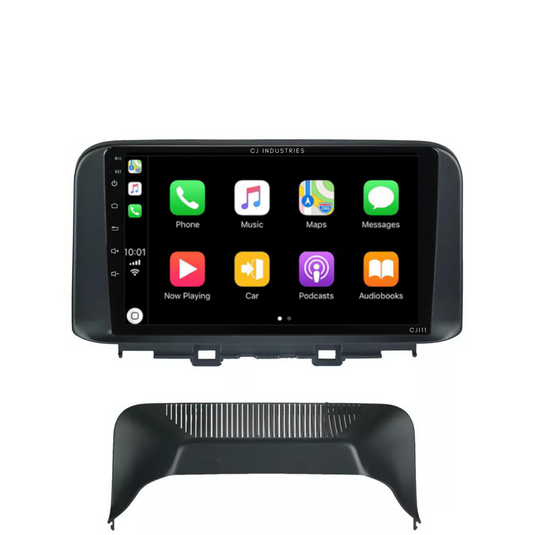 Hyundai Kona (2017-2019) Plug & Play Head Unit Upgrade Kit: Car Radio with Wireless & Wired Apple CarPlay & Android Auto